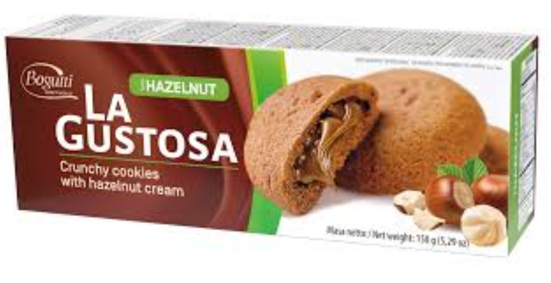 BOGUTTI LA GUSTOSA CRUNCHY COOKIES W HAZELNUT C 30% 150G